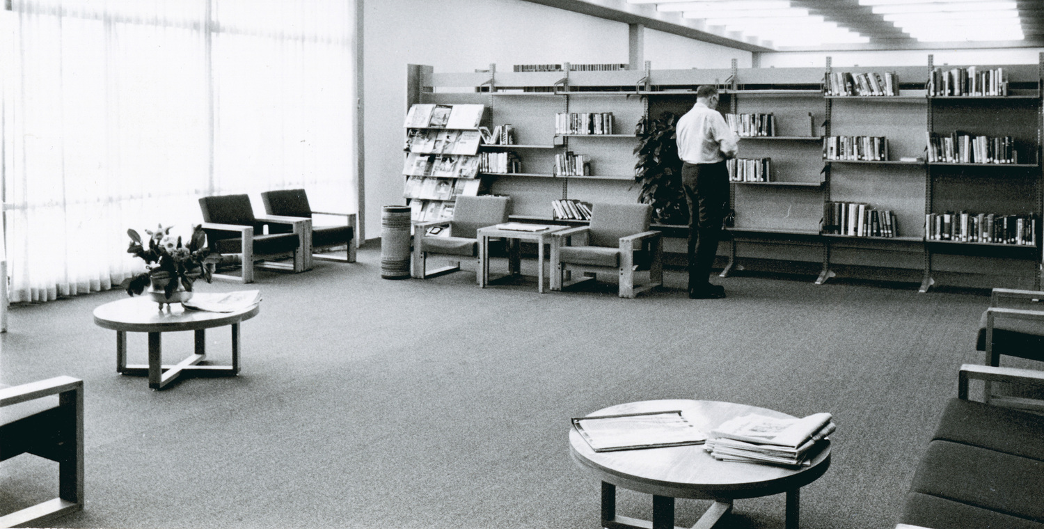 Cigarette urn in the Emly Fowler Library