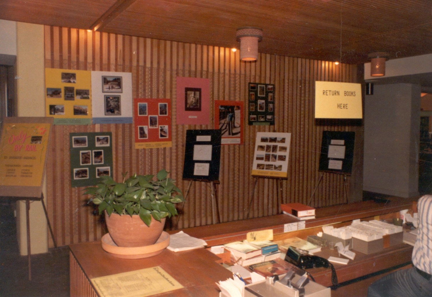 Returns desk at the Emily Fowler Library.