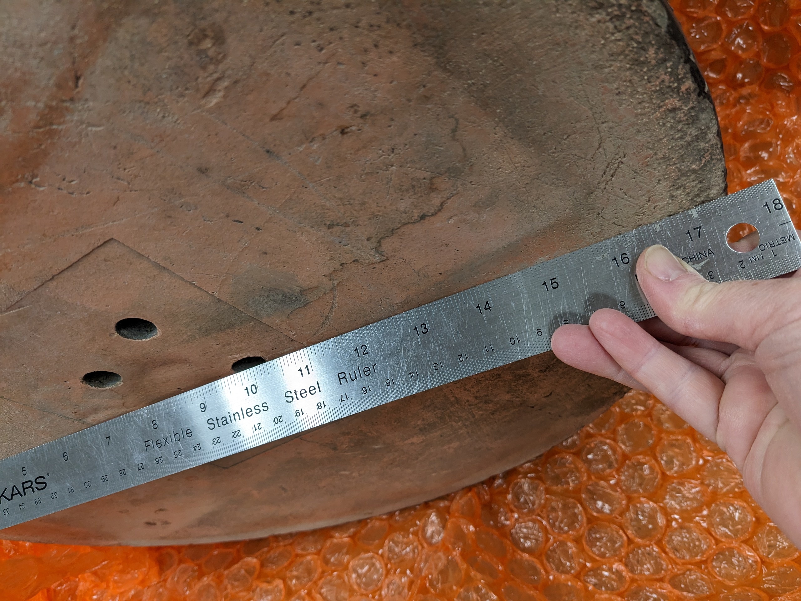 Underside of planter.