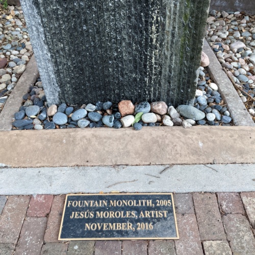 Fountain Monolith plaque