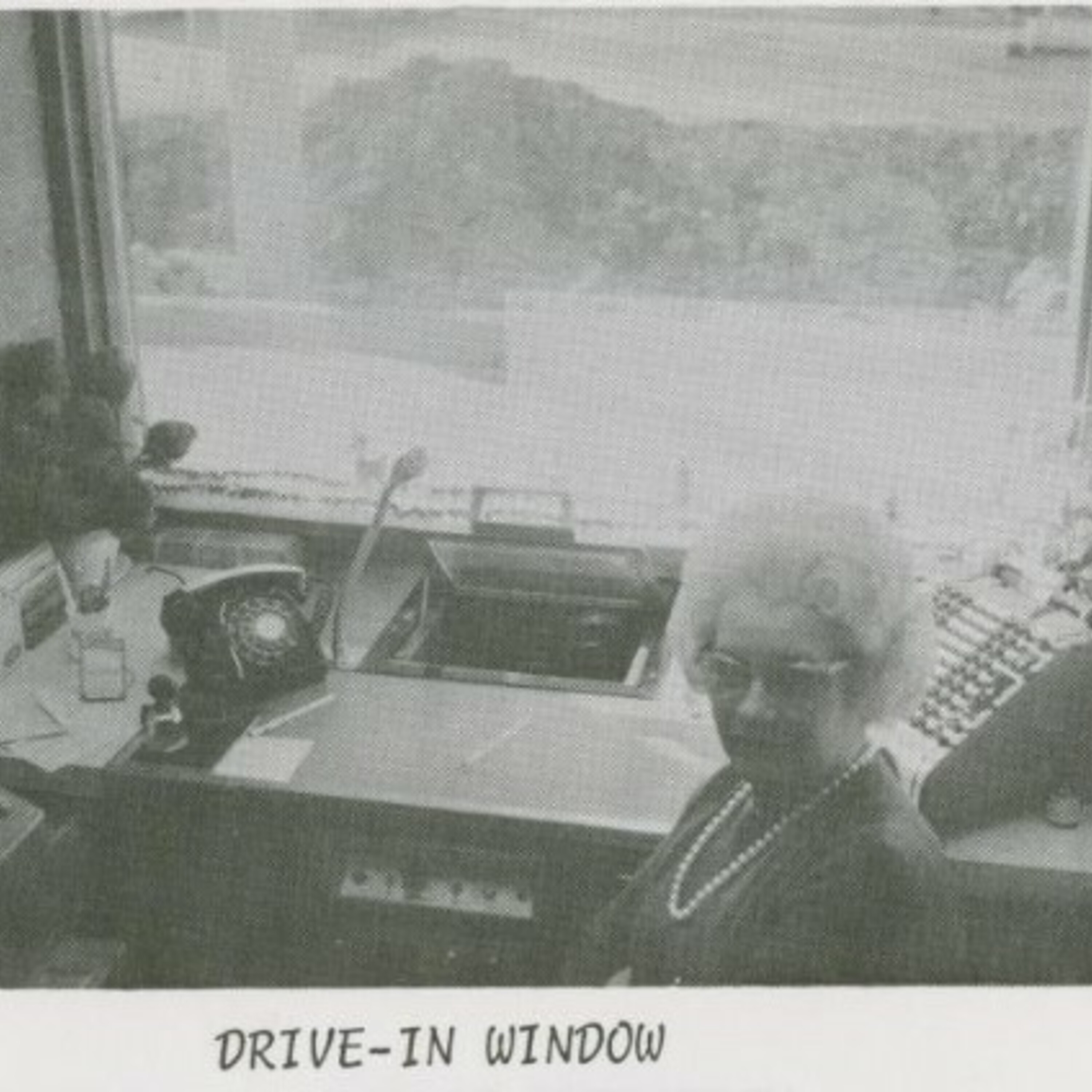 Drive-In window at Denton City Hall, December 1969.