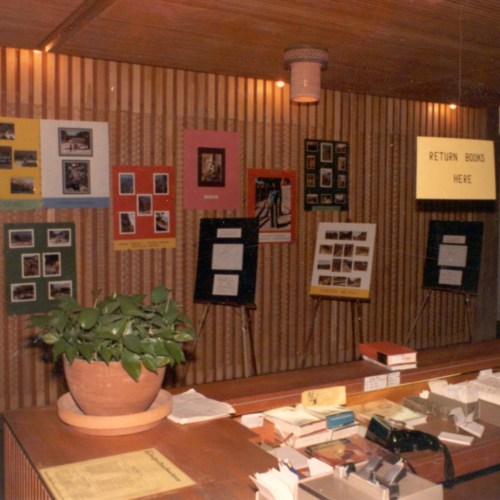 Returns desk at the Emily Fowler Library.