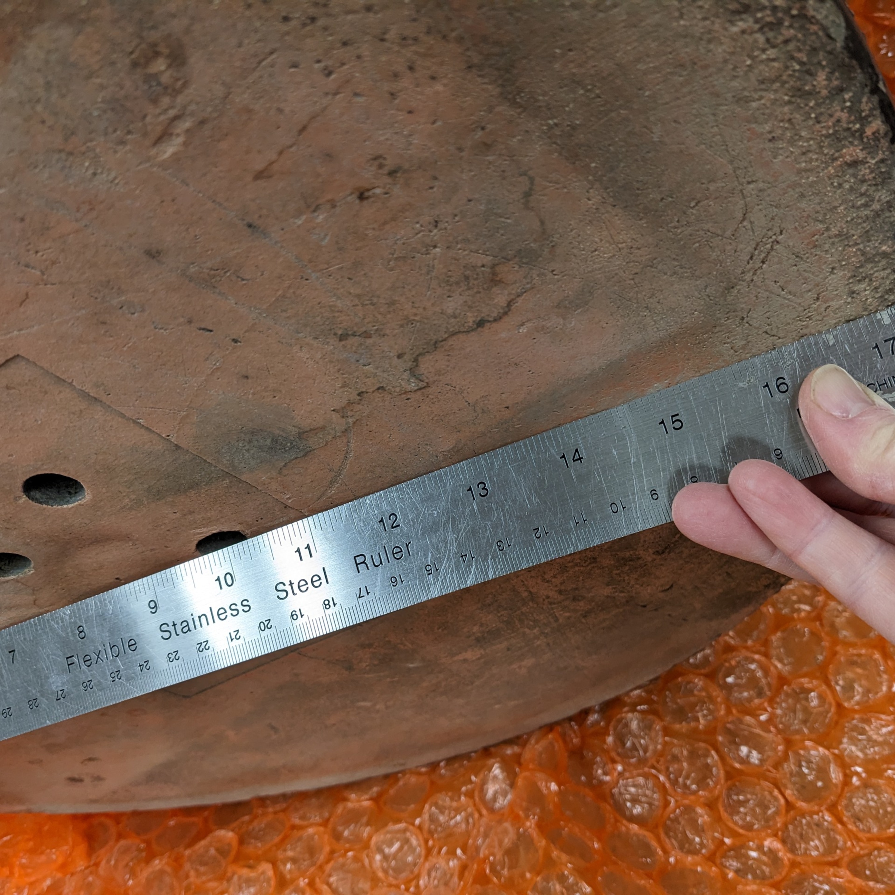 Underside of planter.