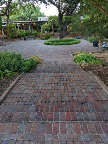 Sunken courtyard at City Hall.